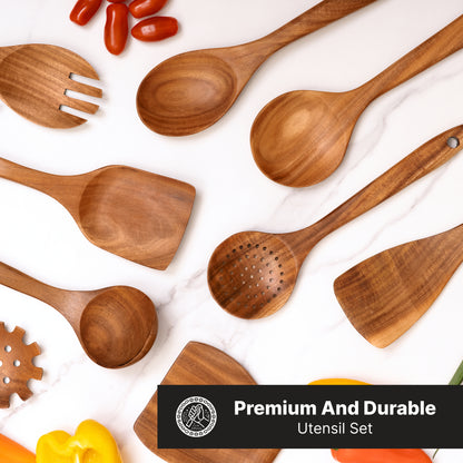 9-Piece Teak Wood Utensils set