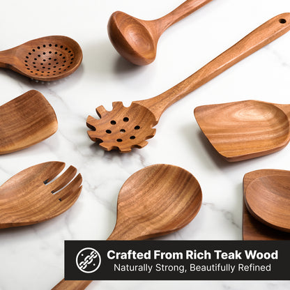 9-Piece Teak Wood Utensils set