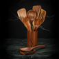 9-Piece Teak Wood Utensils set